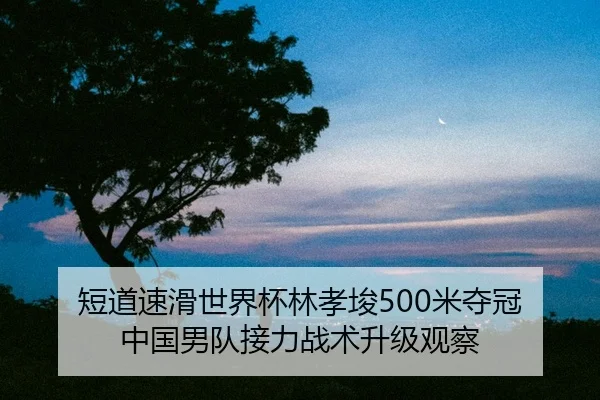 短道速滑世界杯林孝埈500米夺冠 中国男队接力战术升级观察